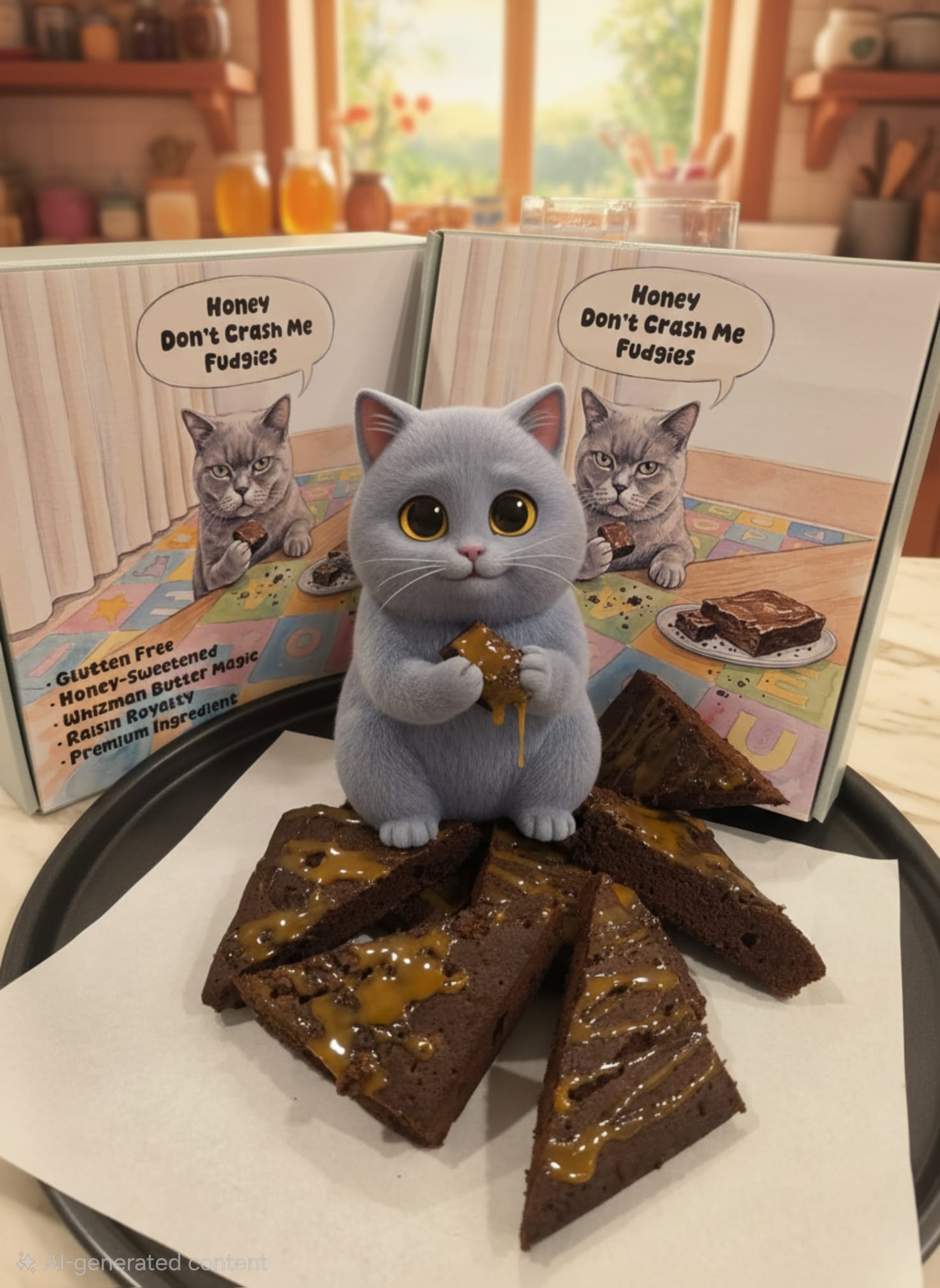 Don't Crash Me Fugies premium gluten-free brownie box with caramel drizzle