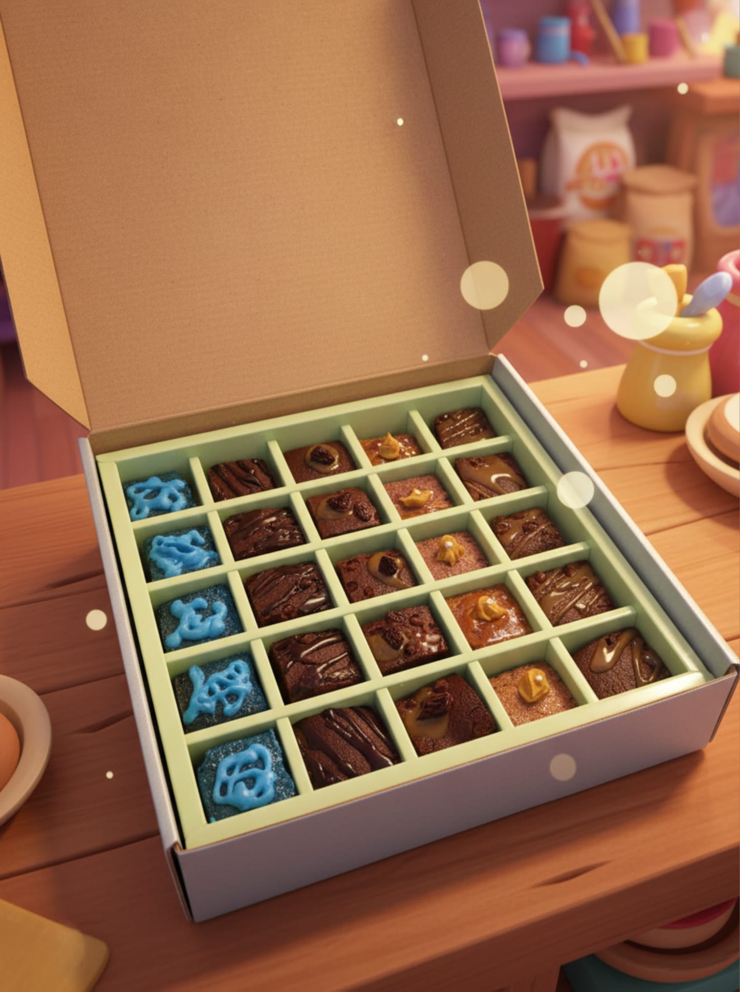 Starlight Box with five different fugies flavours in one box